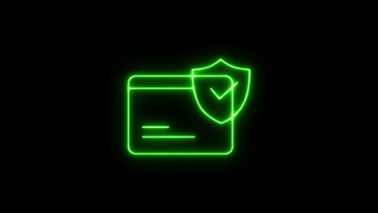 Credit card secure icon image. payment protection and online security symbols. Online security, Payment protection, lock in green color.