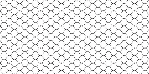 Wire mesh fence isolated on white background