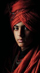 Portrait of a Young Sikh Boy in Traditional Attire for Guru Gobind Singh Jayanti