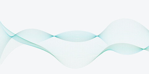 Abstract Flowing Wave Lines on Light Background