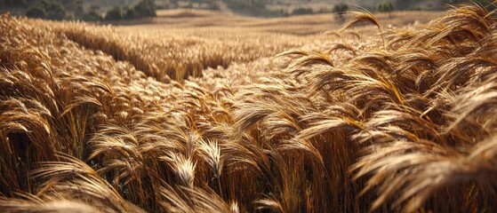 Summer Sun Over Wheat Fields