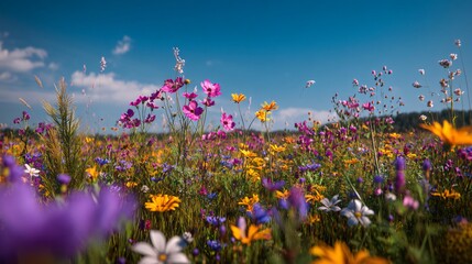 Blooming Spring Wildflower Meadow