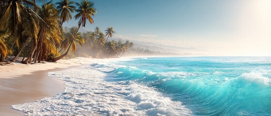 Palm‑Lined Tropical Beach