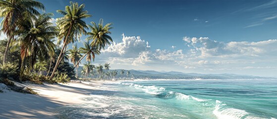 Palm‑Lined Tropical Beach