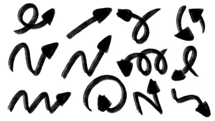 Doodle Style Direction Arrows and Curls Collection