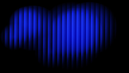 Abstract blue heart shape with vertical lines modern design element perfect for backgrounds and digital art projects