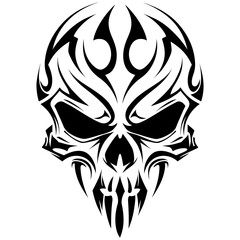 Fototapeta premium Vector Art Bold Skull with Helmet Illustration for Tattoo Emblem or Logo Design