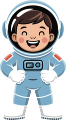 astronaut, child, space, suit, helmet, adventure, exploration, dream, future, science, technology, boy, illustration, vector, design, cartoon, character, cosmic, galaxy, fantasy, icon