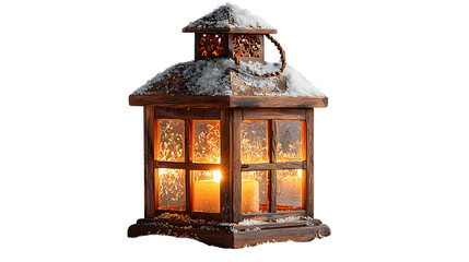 christmas lantern on white background