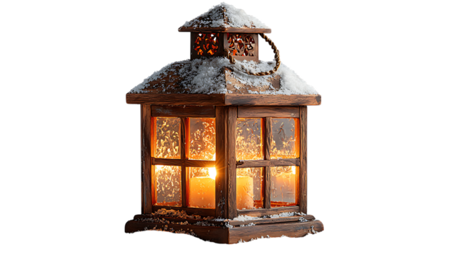christmas lantern on white background