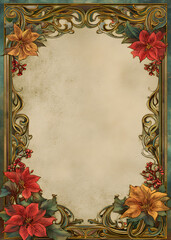 Vintage Christmas Frame Borders
