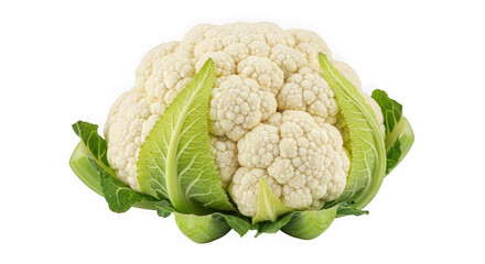 Fresh cauliflower isolated on transparent background