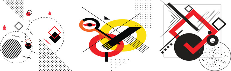 Abstract geometric modern art composition