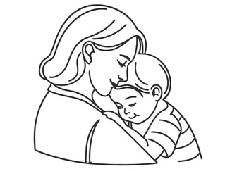 mother and baby vector illustration