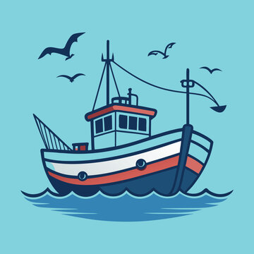 A boat logo design