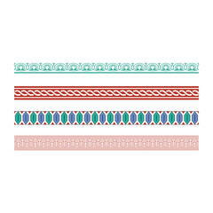 Abstract geometric shapes with bold color accents