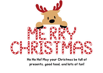 Cute Merry Christmas Card- Minimal Merry Christmas Card