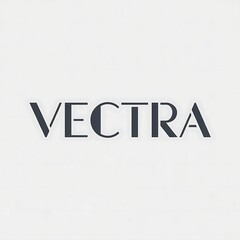 Fototapeta premium Elegant Vectra branding logo design on a clean white background perfect for tech startups and innovative companies seeking a modern corporate identity