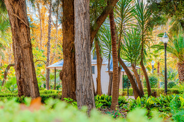 Antiguo palomar en El parque Ribalta situado en el preciso parque en el interior de castellón de...