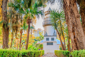Antiguo palomar en El parque Ribalta situado en el preciso parque en el interior de castellón de...