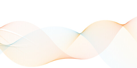 Soft Gradient Abstract Wave Lines on White Background