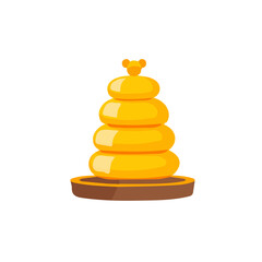 A modern element in vector and EPS format. icon clipart, Minimalistic 2D flat icon featuring a beehive, clean vector design, simple illustration style, isolated on a white background