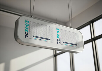Hang Horizontal Sing on Institution Mockup