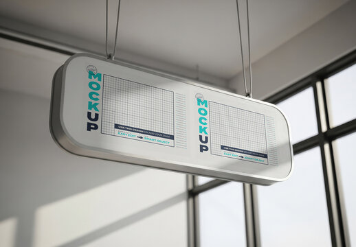 Hang Horizontal Sing on Institution Mockup