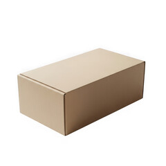 Brown corrugated carton box for shipping, delivery, and storage