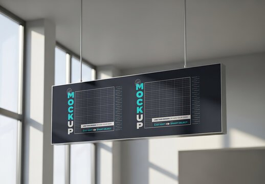 Horizontal Hang Sign Mockup
