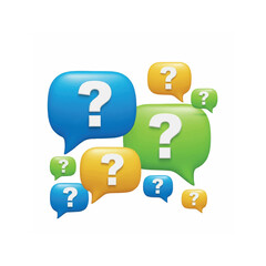 Obraz premium Question mark silhouette icon vector illustration on white background