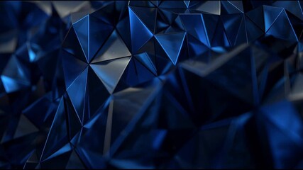 Abstract blue crystal shapes background modern digital art geometric design. - Powered by Adobe