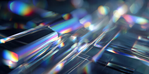 Prismatic Crystal Shards with Light Refraction
