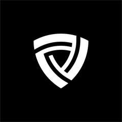 Elegant "P" Shield logo with clean, interwoven lines. Suitable for luxury security services, modern technology, and premium defense brands.