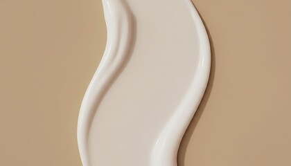 Fototapeta premium Smooth beige cream swirl texture abstract background with soft shadows