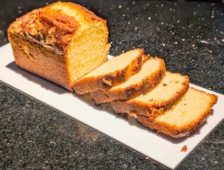 Marble loaf cake with chocolate layer