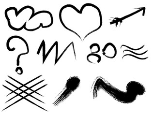 vector set of handmade doodles