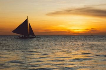 Boracay beach at sunset - Philippines