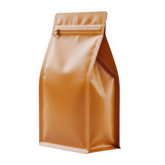 Blank metallic brown stand-up pouch with zipper closure product