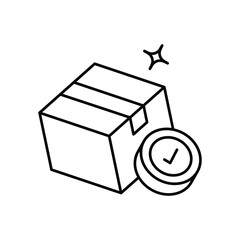 Approved icon design with white background stock illustration