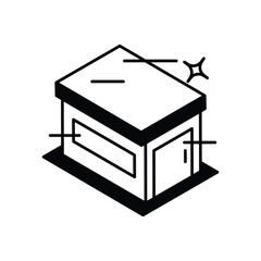 Depot icon design with white background stock illustration