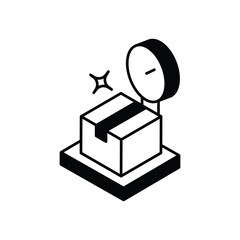 Scale icon design with white background stock illustration