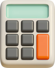 Simple Modern Calculator with Digital Display and Large Buttons for Easy Calculation
