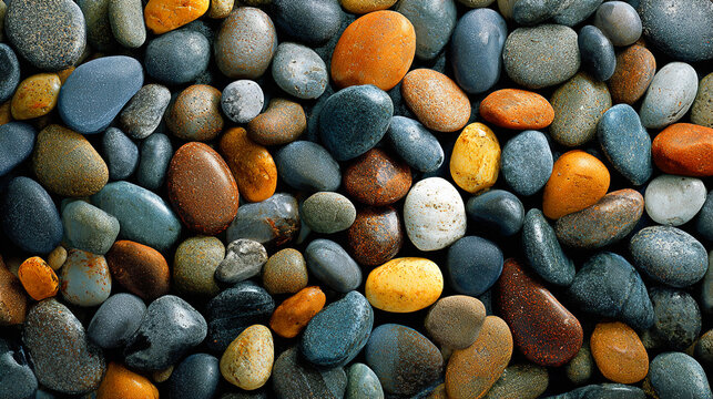 Colorful Smooth River Stones Background rocks pebbles