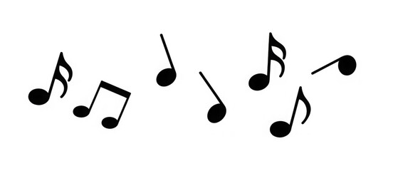 Vector flying notes isolated on white background
