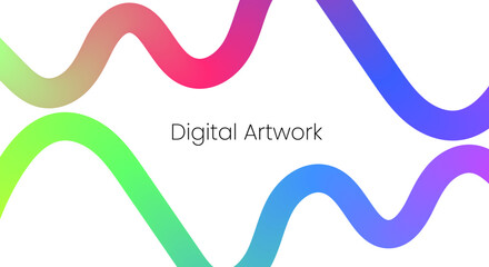 Colorful Abstract Flow Gradient Ribbon Background for Branding and Digital Artwork