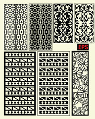 Collection of Decorative Geometric and Floral Laser Cut Patterns Keywords: laser cut, pattern