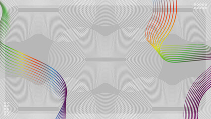 Modern Gradient Lines Waves Undulate Isolated on Gray Background Seamless Dynamic Futuristic Pattern.Vector Illustration