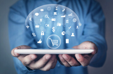 Concept of Online Shopping. Internet. Business