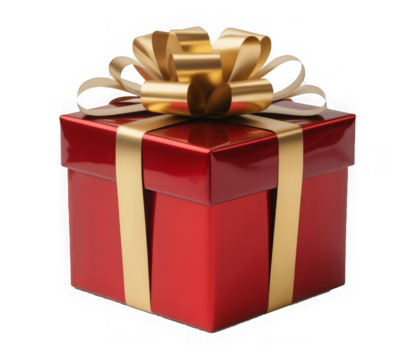 festive Christmas gifts, presents box 3d
